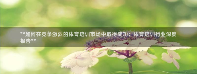 富联集团最新消息股价：**如何在竞争激烈的体育培训市场中取得