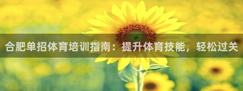 富联娱乐登录地址查询：合肥单招体育培训指南：提升体育