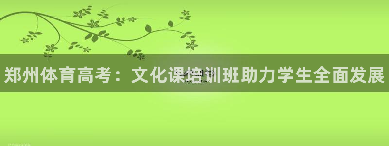 富联娱乐测速app：郑州体育高考：文化课培训班助力学